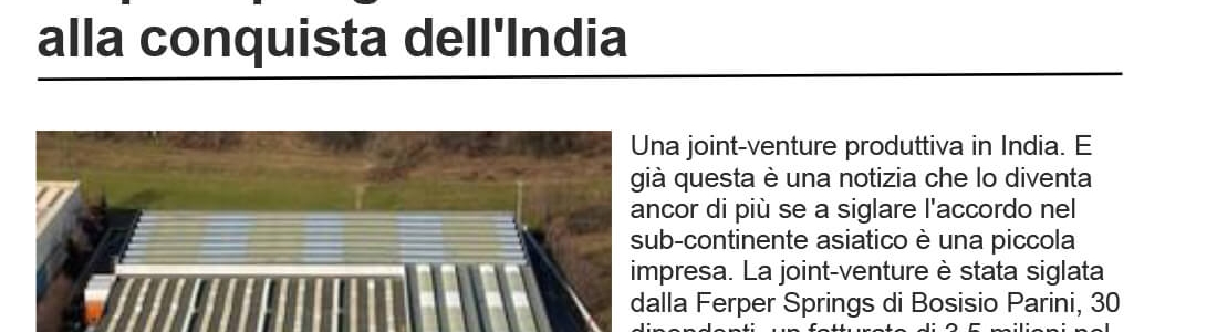 Ferper Springs von Bosisio zur Eroberung Indiens